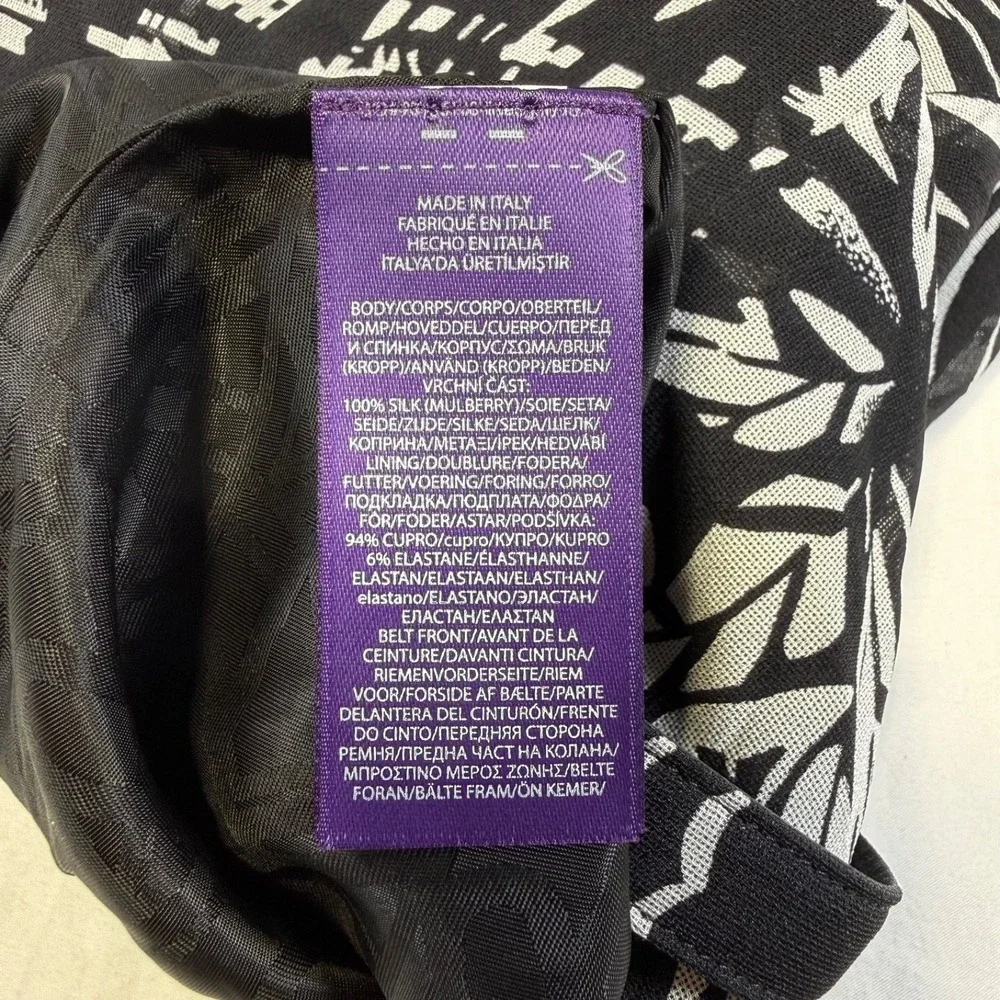 Ralph Lauren Purple Label Keri Beach Print Silk Gauze‎ Shorts Women's Size Small